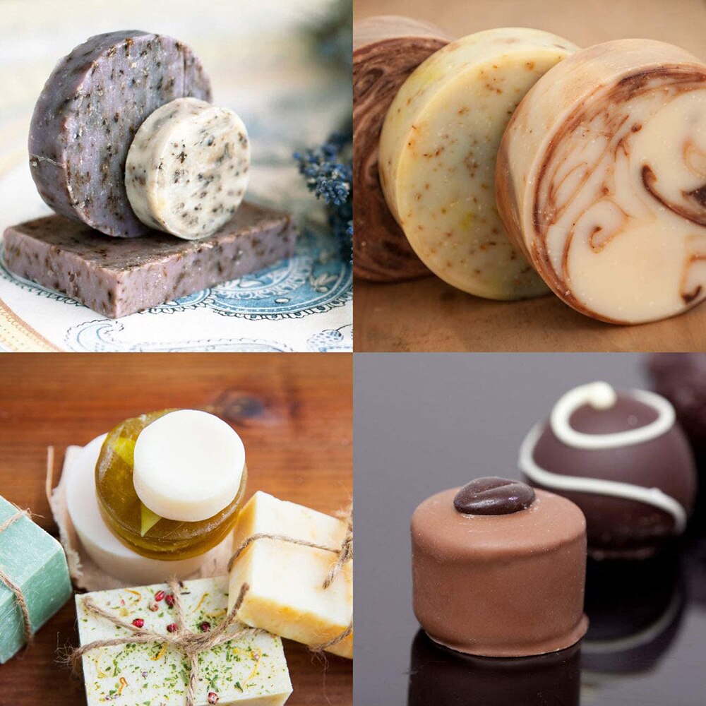 Cylinder Silicone Soap Mold Round Silicone Molds for DIY Handmade Soap Making, Lotion Bars, Bath Bombs, Chocolate, Cake 15 Holes