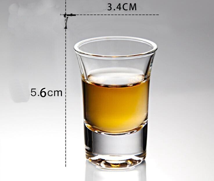 6PCS Crystal Cup Shot Glass Cup Spirits Wine Mini Glass Cup glasses Party Drinking Charming Thick Small Cup: 15ml 6pcs1