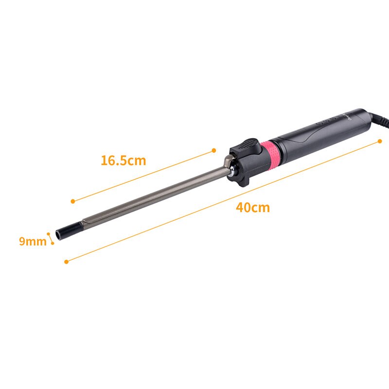 Professionelle Keramik Haar Curler Dreh Eisstockschießen Eisen Zauberstab Eisstockschießen Bügeleisen LCD Zauberstab Lockenwickler 110-240V Temperatur Einstellung Clip