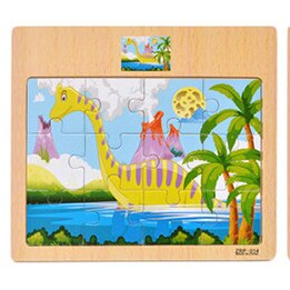 Bambino Giocattoli di Legno 3D Jigsaw Puzzle Di Cartone Animato Animale/Veicolo/Oceano/Dinosaur Puzzle Bus Puzzle Intelligenza Educativo Di Natale: 14