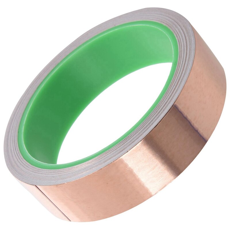 1 Roll Copper Foil Tape with Conductive Adhesive (25mm X 11Meters) & 1 Set Black Hat Golden Font Electric Guitar Knobs