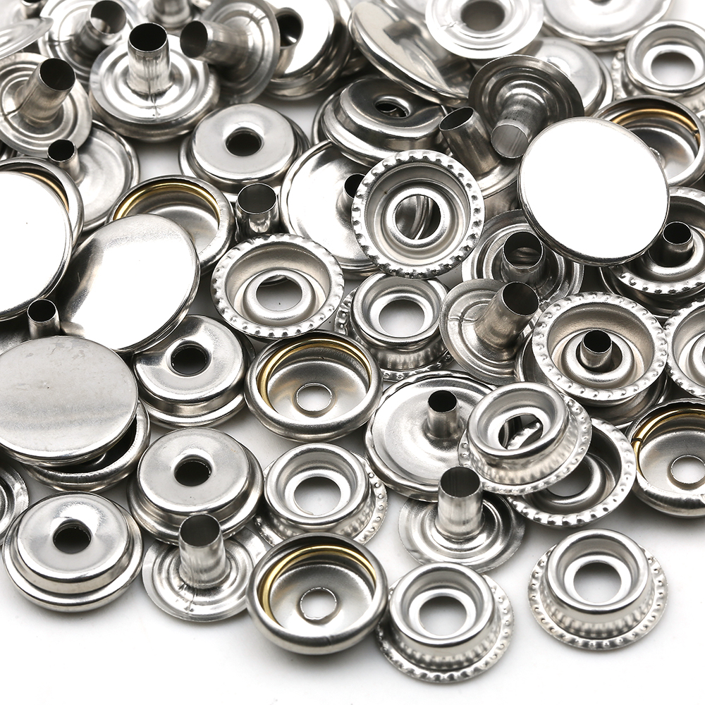 20sets/pack 10-15mm Metal Snap Buttons Sewing Accessories Botones Snaps Button For Clothing bags Leather Pressure Snap Fasteners