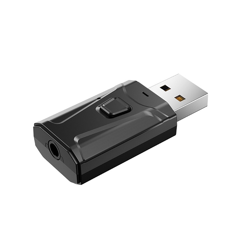 ELECTOP USB Bluetooth 5.0 Transmitter Receiver 3 in 1 Mic EDR Adapter Dongle 3.5mm AUX for TV PC Headphones Bluetooth Adapter: Default Title