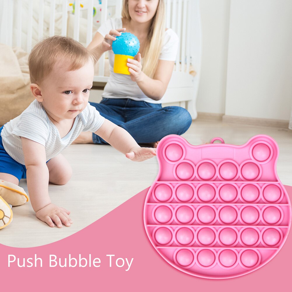 Children Fun Pressure Reduction Toy Autism Special Needs Push Pop Bubble Silicone Stress Reliever Sensory Fidget Toy