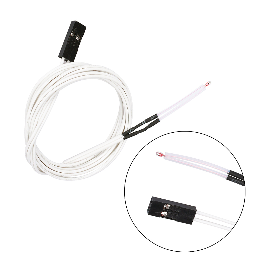 3D Printer Parts NTC 3950 Thermistors Cable 100K ohm Dupont Wires for MK2A MK2B Heatbed Ramps1.6 Gen L MK8 Extruder RepRap MKS