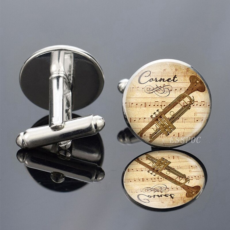 Musical Instruments Piano Flute Violin Guitar Music Symbol French Shirt Cufflinks for Men Wedding Cufflinks Cuff Links: size 11