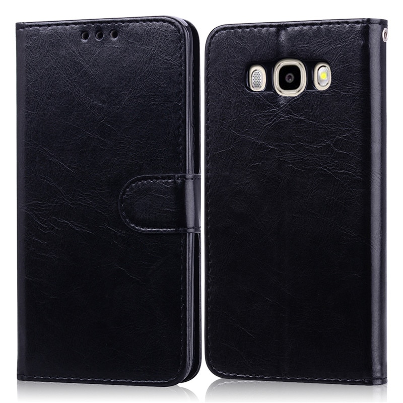 Coque portefeuille à rabat en cuir pour Samsung Galaxy J5 , étui de téléphone en Silicone J510, J510F