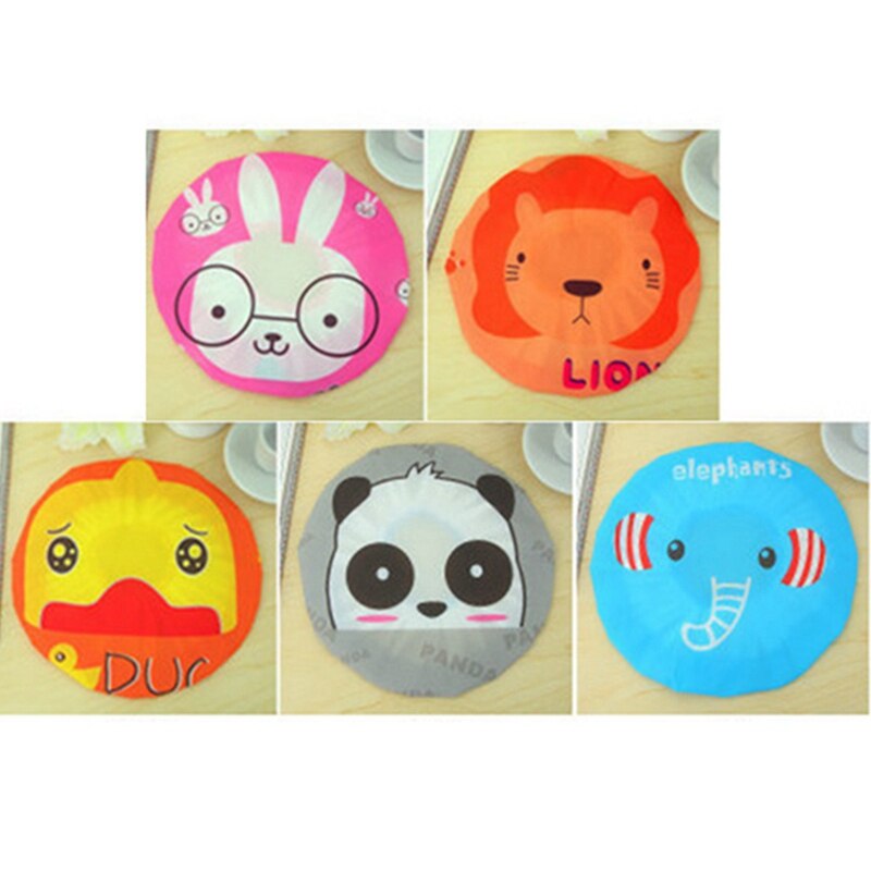 Animal Shower Caps Cartoon Waterproof Shower Cap Animal Shower Bath Hair Cap Lace Elastic Band Bathroom Products Random 1PC: Default Title