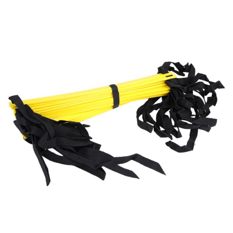 6/7/8/9/12/14 sprosse Nylon Straps Ausbildung Treppen Agilität Leitern Fußball Fußball tab Geschwindigkeit Leiter Sport Fitness Ausrüstung Heißer: 6m 12Rung Yellow