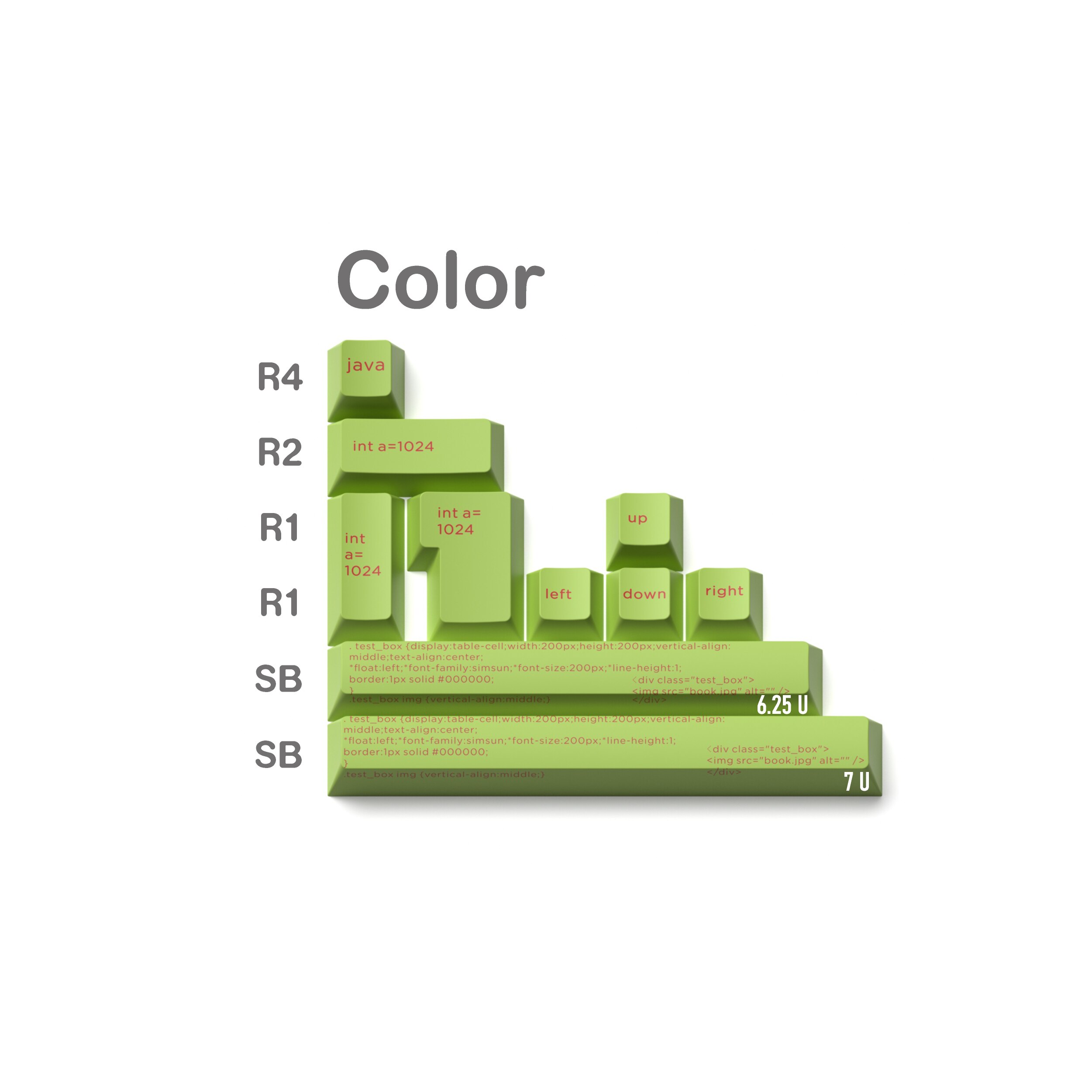 JKDK The programmer Keycap Cherry Profile PBT Dye Subbed Key Caps For Mechanical Keyboard With MX Switch: color