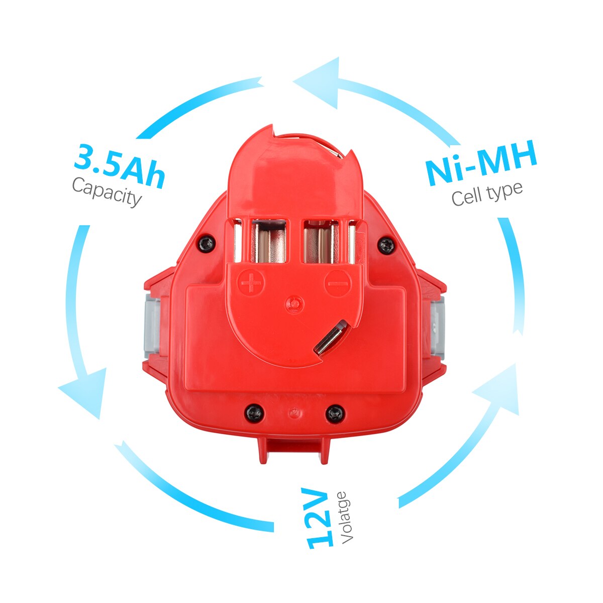 Turpow-batería recargable de 3000mAh para herramienta eléctrica Makita, pila de 12 V, PA12, 6270D, 6271D, 6227D, 6317D, 8270D, 4331D, L50