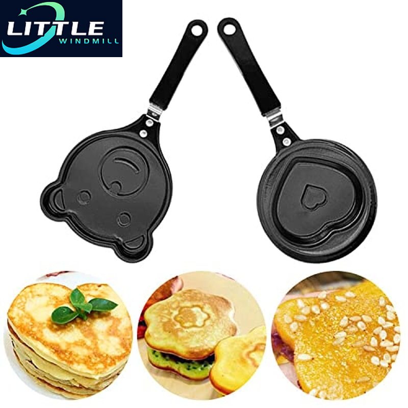 Mini sartén de tortilla con dibujos animados divertidos, sartén antiadherente para desayuno, huevos, tortitas, utensilios de cocina, Wok