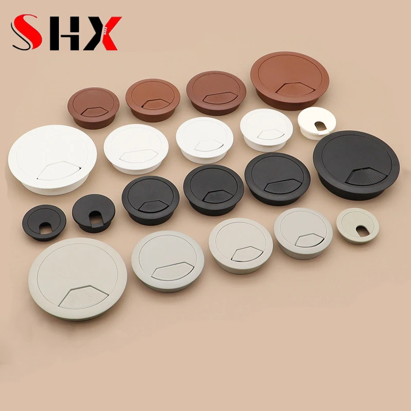 35mm 50mm 53mm 60mm 80mm Desktop Wire Hole Cover Computer Grommet Line Box Desk Table Cable Fastener Cable Clamp Buckle Line