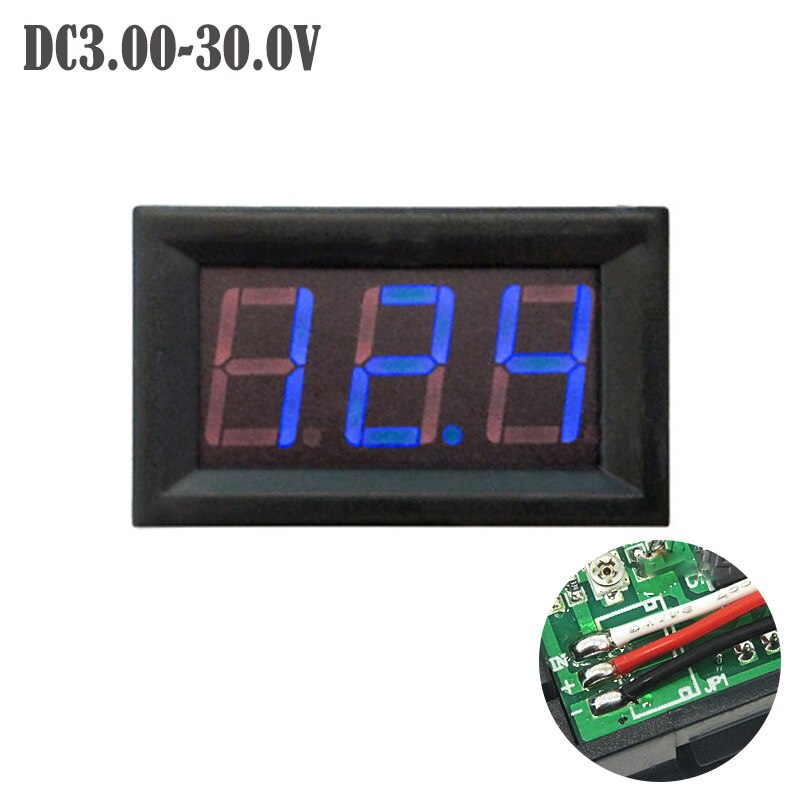 Neue Mini Drei-draht 70-500V AC Digital Voltmeter, Voltmeter Mit Verpolung Schutz, schaltung Messung Voltmeter ^: Blau DC3-30V
