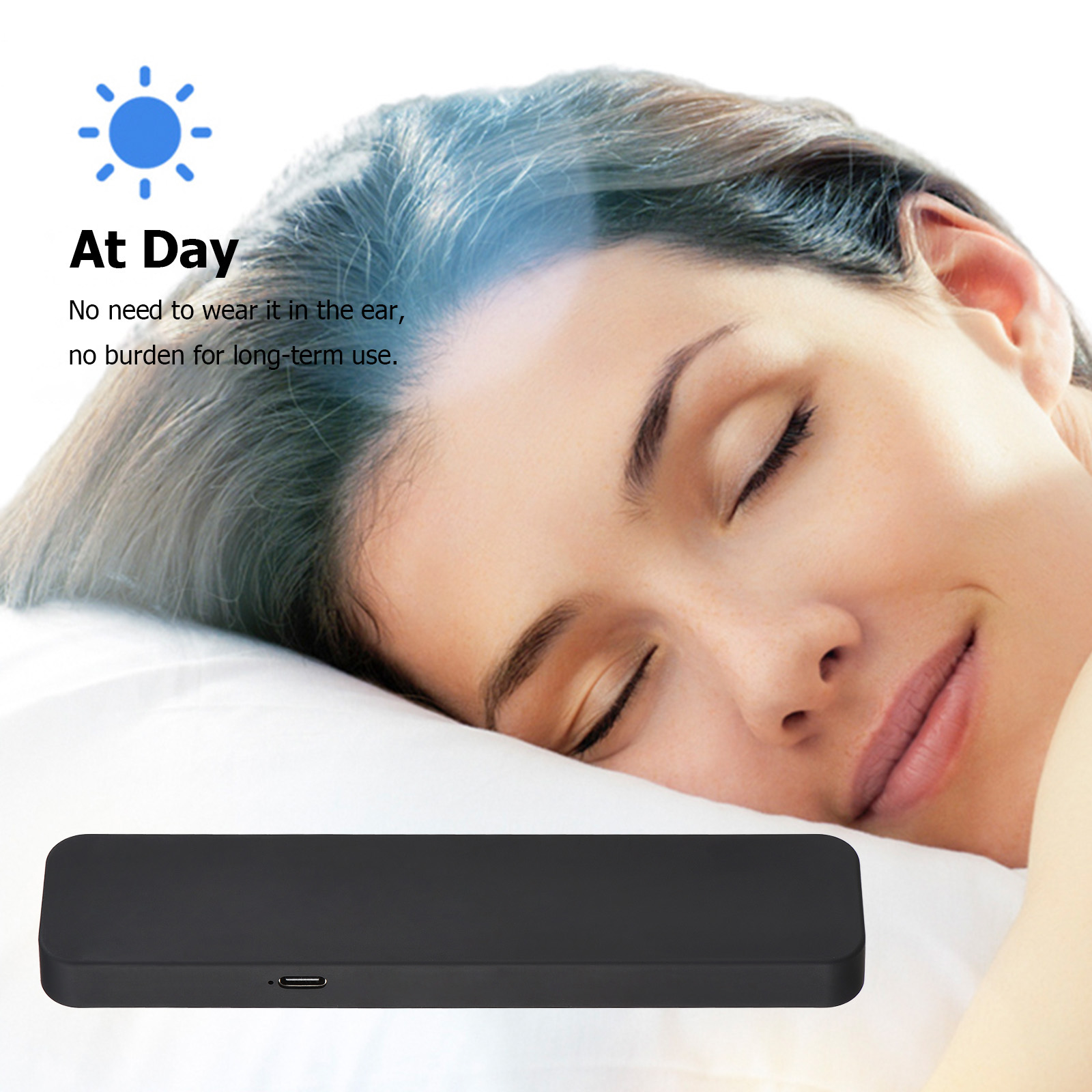 XSLEEP BT5.0 Pillow Speaker Bone Conduction with High Stereo Ultra Thin Wireless Pillow Music Player Soundbar for Home Travel