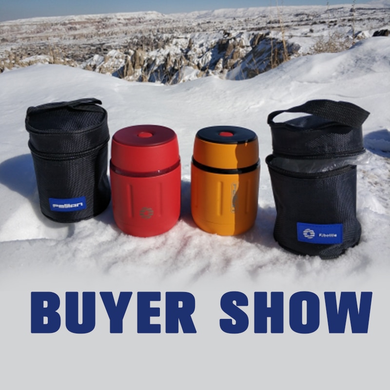 FEIJIAN – boîte à déjeuner, Thermos alimentaire 18/10 en acier inoxydable, conteneurs de soupe alimentaires portables adaptés à la maison et au voyage, gobelet de 500ML