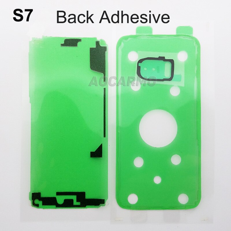 Aocarmo LCD Screen + Back Battery Cover Frame +Camera Lens Sticker Full Set Adhesive Tape For Samsung Galaxy S7 G930 5.1": Back Adhesive