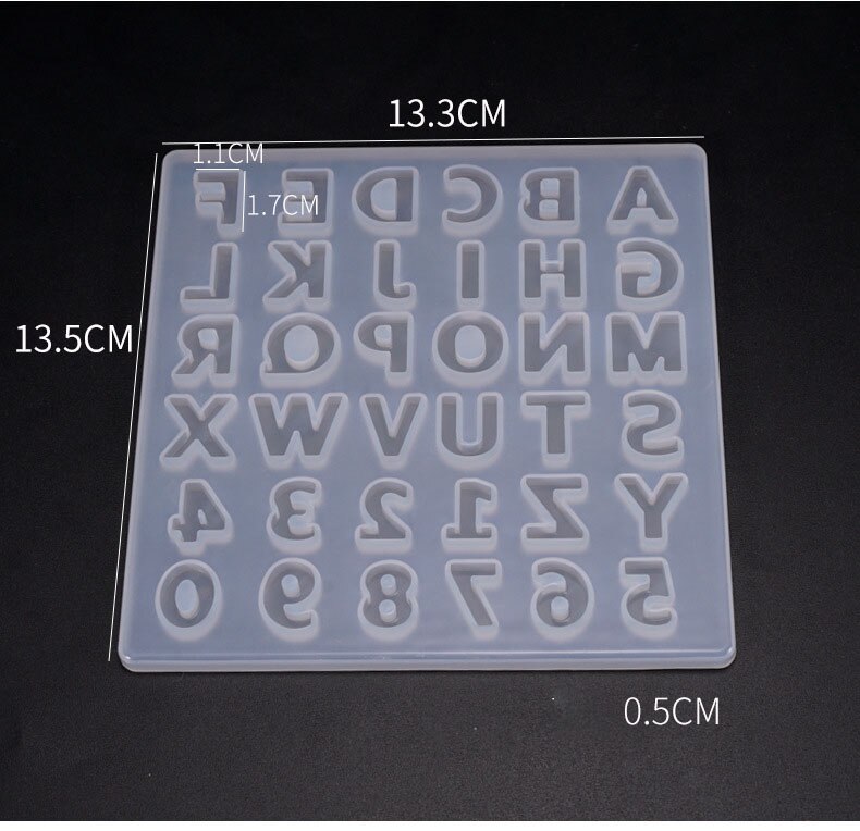 Uppercase Letter A-Z Silicone Mold Capital Letter for DIY UV Resin Alphabet Keychain Mold Epoxy Resin Art Supplies: 01