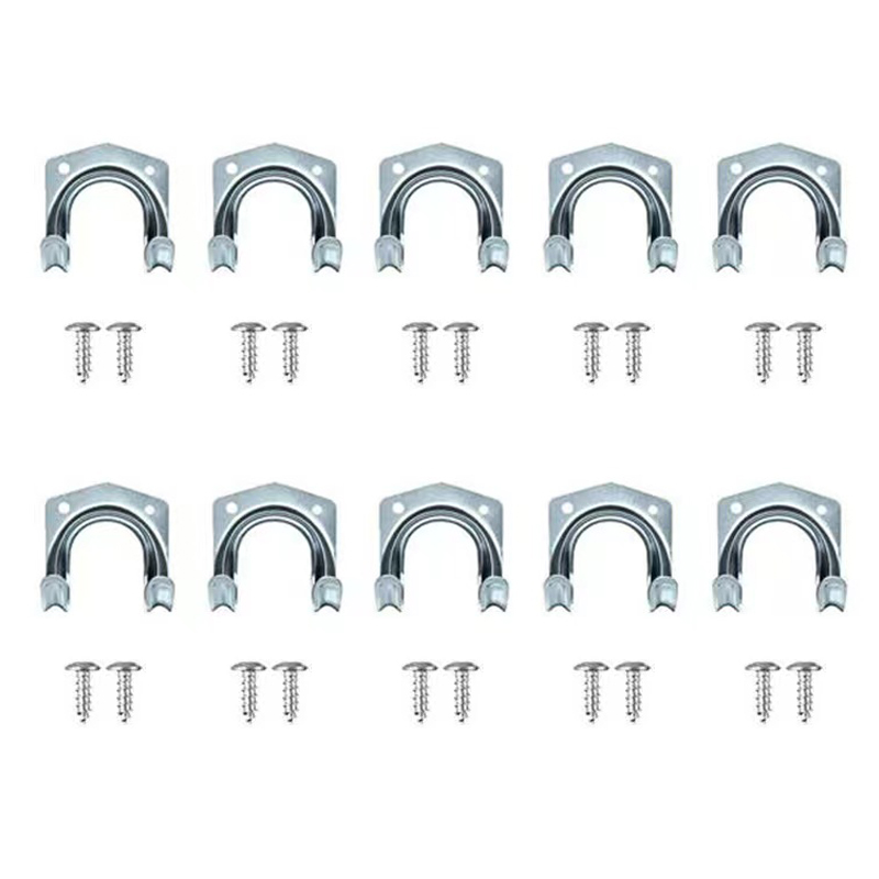 1/5/10 Stuks Hanger Sets Gereedschap Opslag Haken Muur Mount Metalen Dubbele Haken Garage Schuur Opknoping Organizer Tuinbeugel: Licht Groen