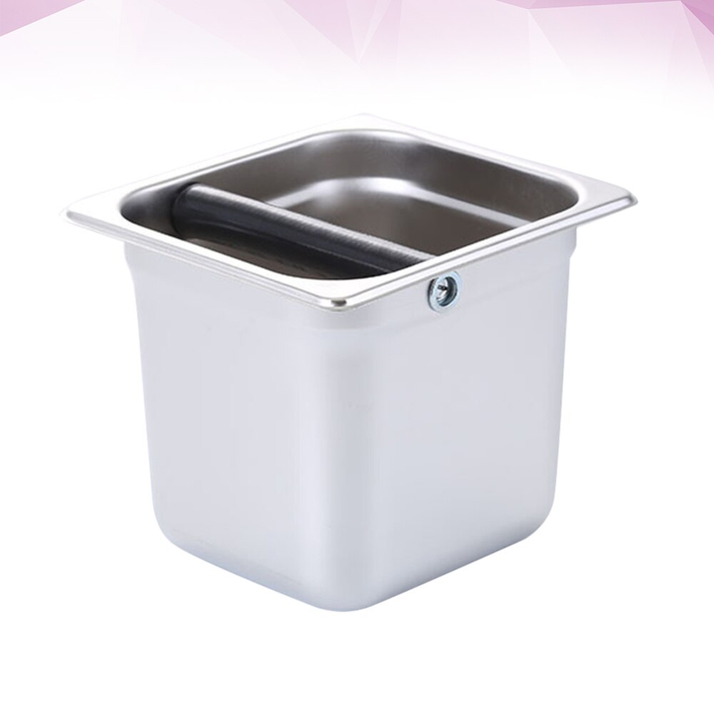 1Pc Coffee Residue Bucket Coffee Accessories Espresso Grinds Waste Bin Stainless Steel Bin for Coffee Home Shop