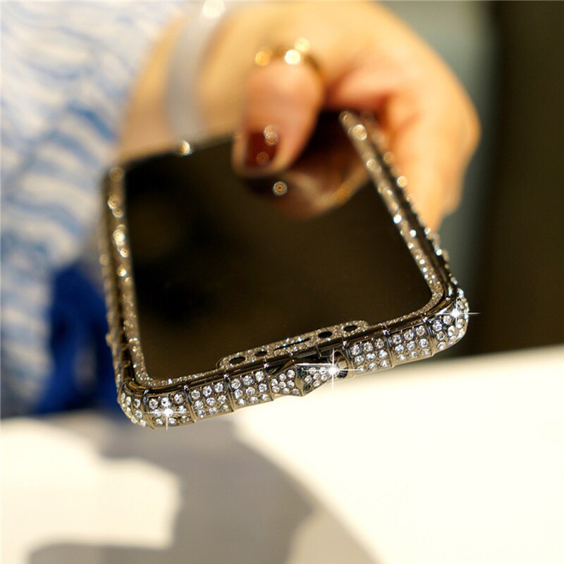 Strass Glitter Kristall Diamant Metall Stoßstange Fall Für iPhone12 Pro Max 12mini Bunte bling Abdeckung