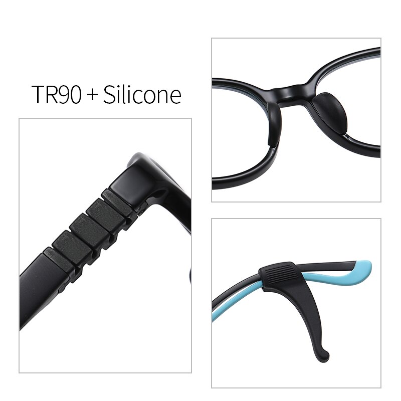 TR90 Anti Blue Light Kids square Glasses Frame Boys Girls Ultralight Optical Sepectacles For Children Computer Eyeglasses