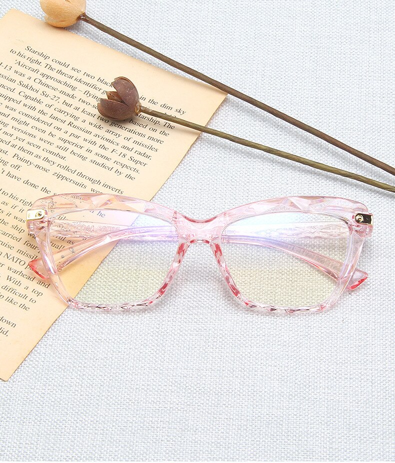 Vintage cat eye damesbril anti-blauw licht optiek bijziendheid brilmontuur heren computerbril plastic