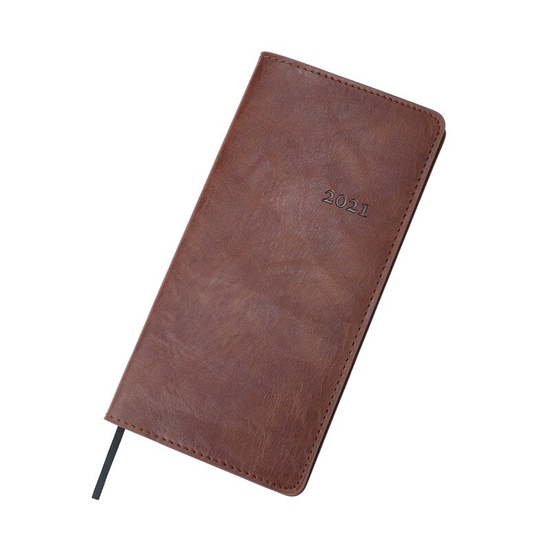 agenda 2021leather A6 notebook Weekly planning journa planner caderno cahier Kawai Office diary note book notepad notebooks: B