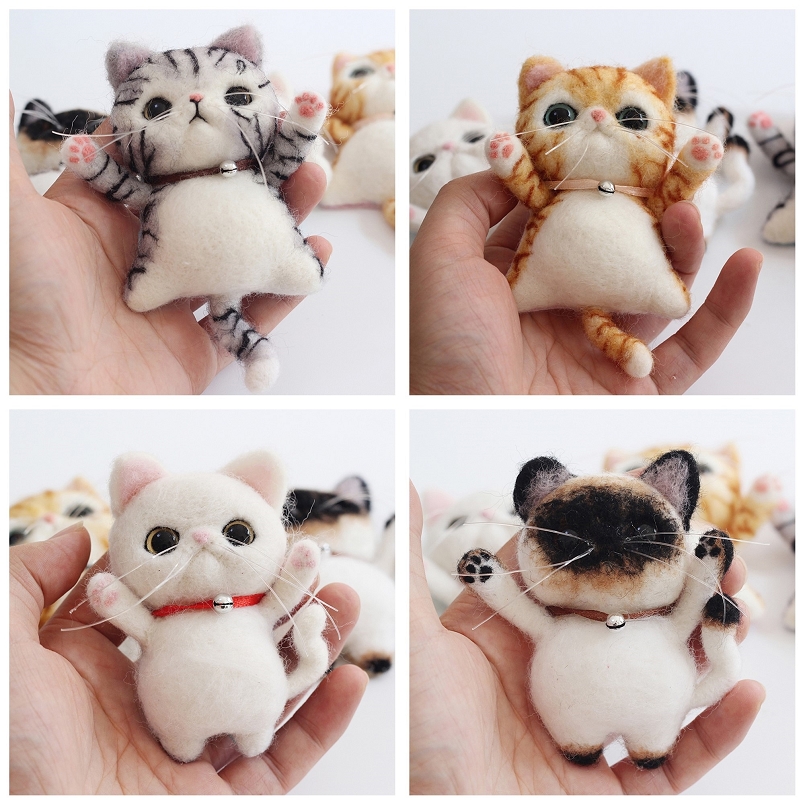 Cats and Dogs Needle Felting Kit, Wool Felting, Beginner Felting Kit - Handmade Animal Felting Set, DIY Craft Kit, Starter Kit