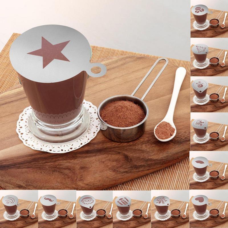 Kaffee Latte Cappuccino Barista ziehen Blumen schablonen Kuchen Vorlagen Druck Lahua bilden verschiedene aufbringen DIY zurück kunst Schablonen