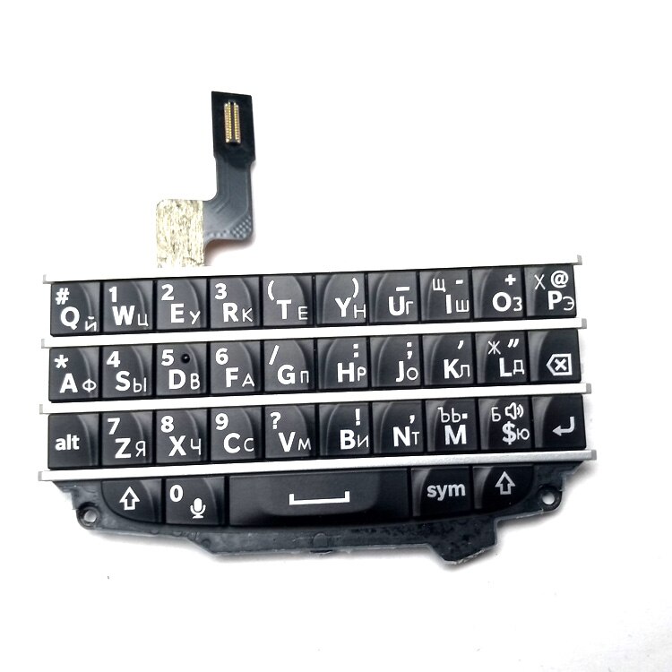 Toetsenbord russisch thais arabisch toetsenbord met flexkabels, reparatieonderdelen voor bb blackberry  q10 toetsenbord + gereedschap: Zwarte kopie russisch