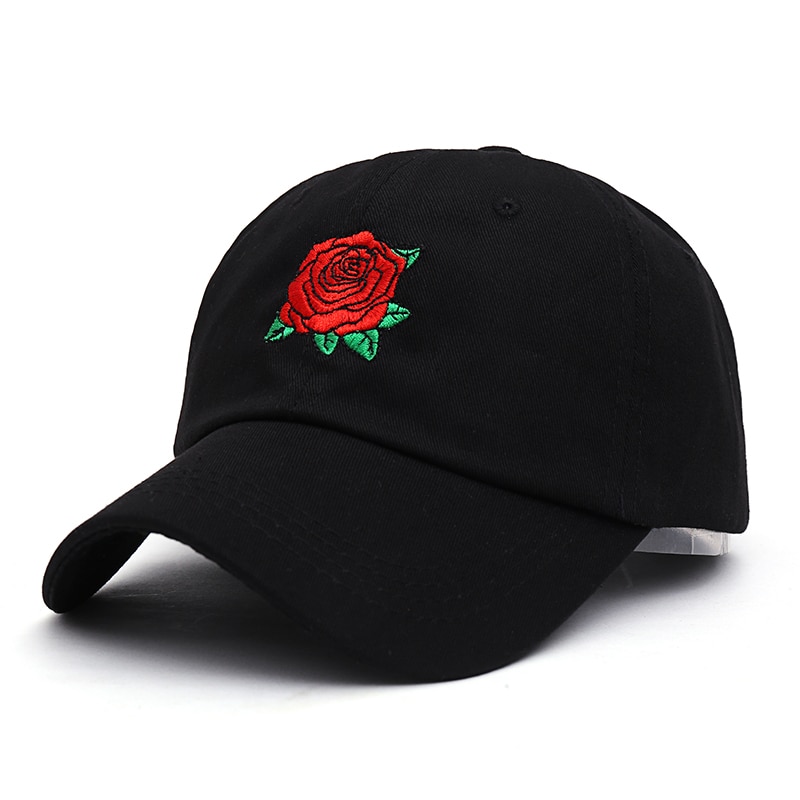 Voron rød rose blomst baseball kasket kvinder bomuld snapback kasket far hat kvindelig hip hop solskærm sommer sol hat