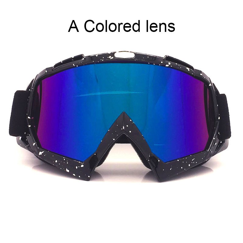 Nuoxintr Universele Motorcycle Goggles Bril MX Outdoor Sport Bril Motocross Dirt Bike Moto Goggles Man Vrouwen: A Colored lens