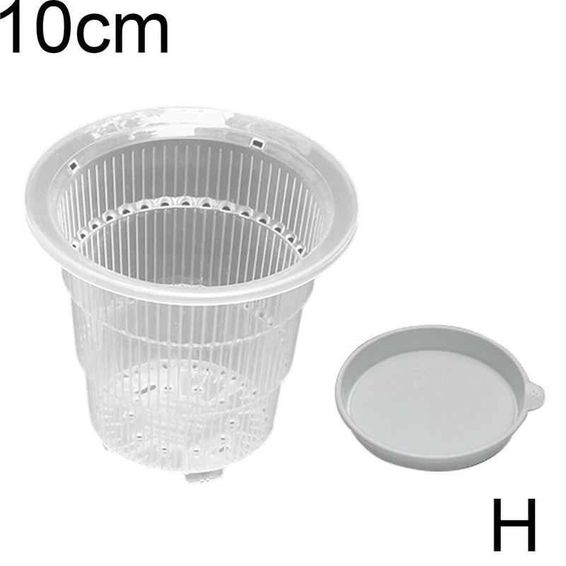 Vasi per orchidee in plastica trasparente da 10cm/12cm/15cm con fori funzione di potatura dell'aria e fessure per la crescita delle radici vaso da fiori in plastica: H