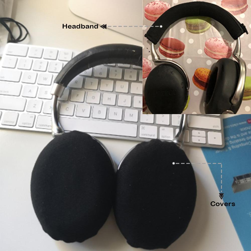 Eartlogis reservdelar till papegoja zik 1.0 headset öronkuddar öronkåpa stretch överdrag kuddar kudde stötfångare pannband ärm