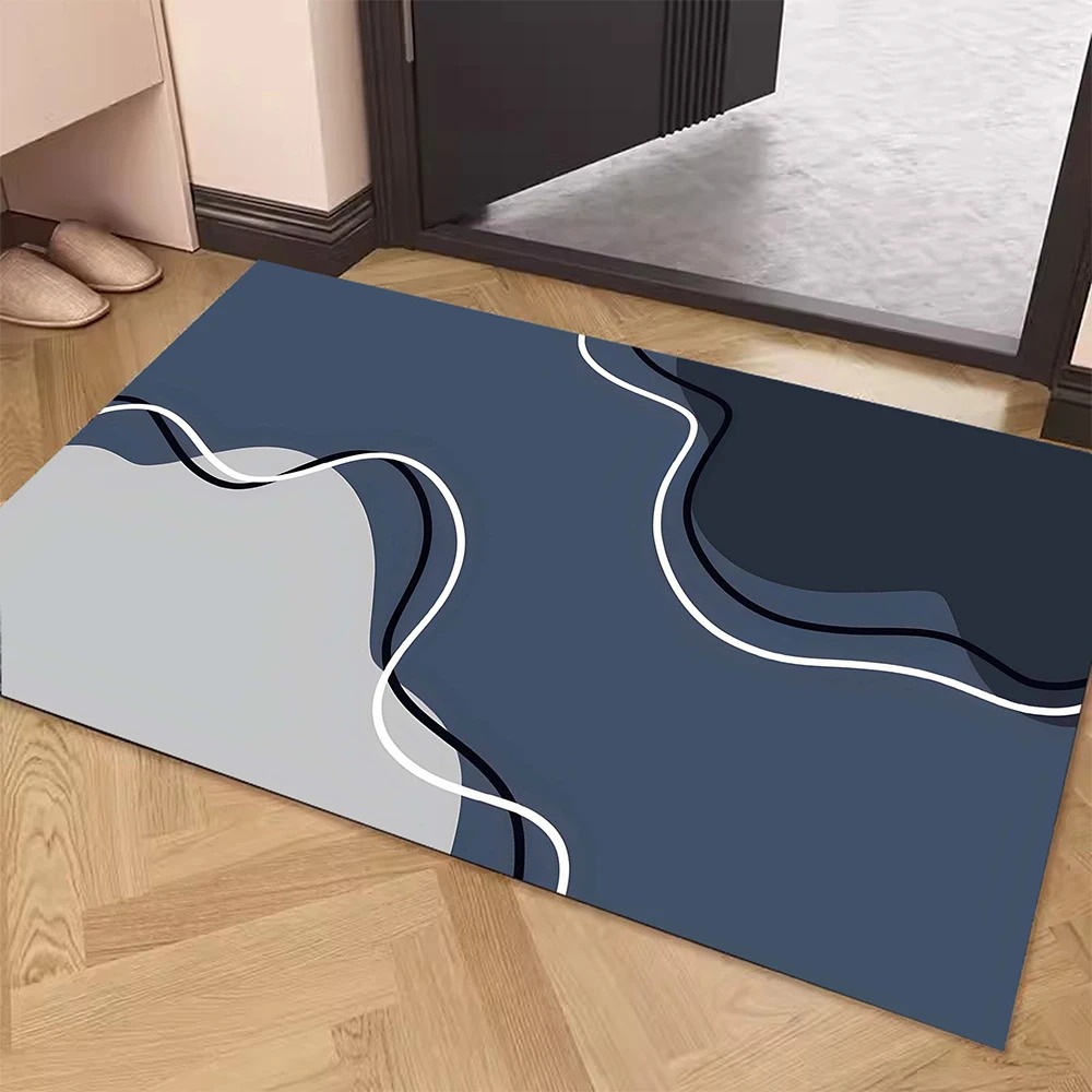 Simple Door Mat Decoration Home Bathroom Mat: 1 m2 / Blue