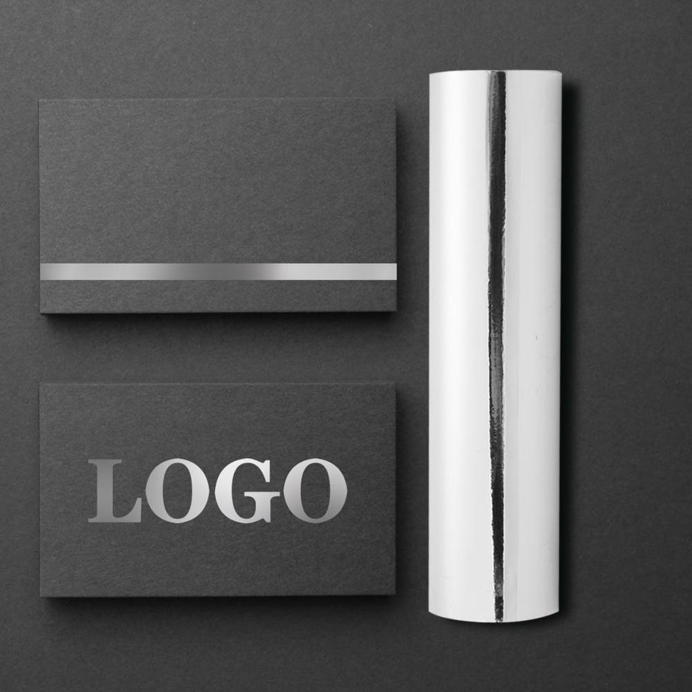 5M Heißer Folie Papier Wärme Aktiviert Schimmer Transfer Blätter Heißer Stanzen Mehrfarbig 1 Rolle Papier Holographische Transfer Handwerk: Silber-