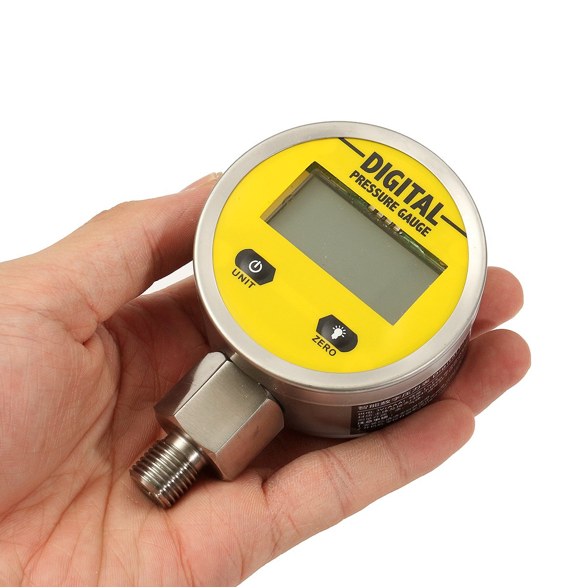 LCD Digital Display Pressure Gauge Oil Pressure Hydraulic Gauge Pressure Test Meter 3V 250BAR/25Mpa for Gas Water Oil