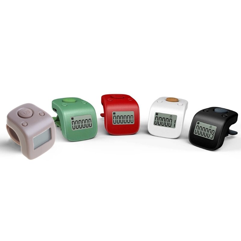 Mini Rechargeable Digital LCD Electronic Finger Ring Hand Tally Counter Six/6 Digit beads/Prayer Counter Clicker