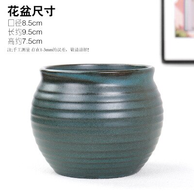 Ceramic Succulent Flower Pots Do Old Rust Stoneware Flower Pots Retro Breathable Perforated Kiln Variable Potted Plants: G