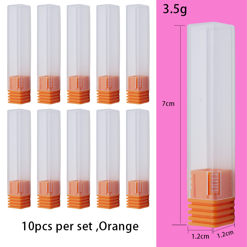 Contenedor de 10 Uds para brocas de uñas, agujero de 2,35mm, 8 colores: plum