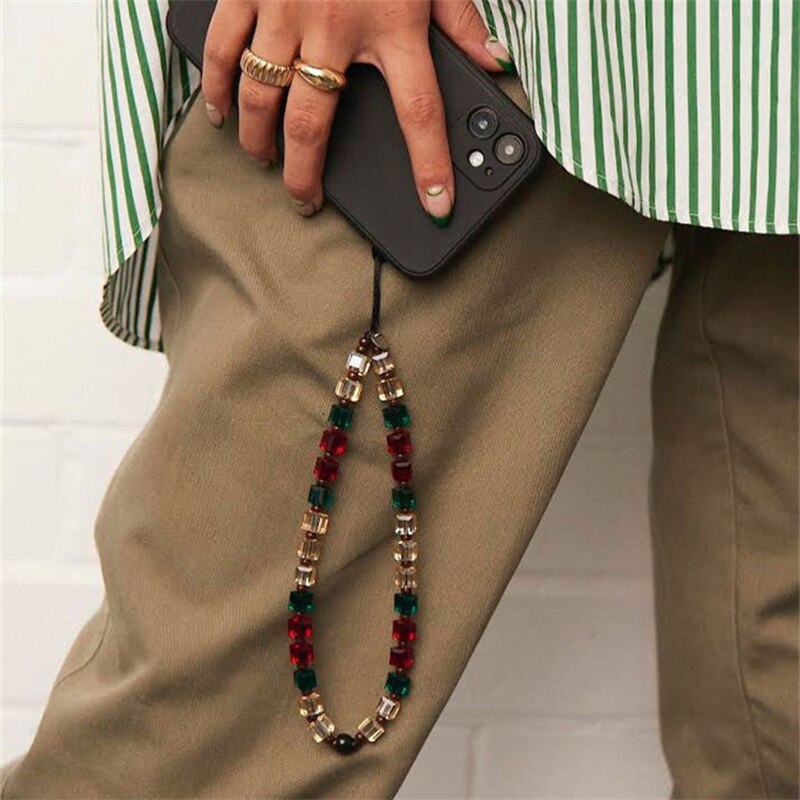 2022 Mobiele Telefoon Anti-Verloren Band Lanyard Ins Trendy Glitter Zachte Aardewerk Touw Voor Iphone 13 Mobiele Telefoon case Opknoping Koord