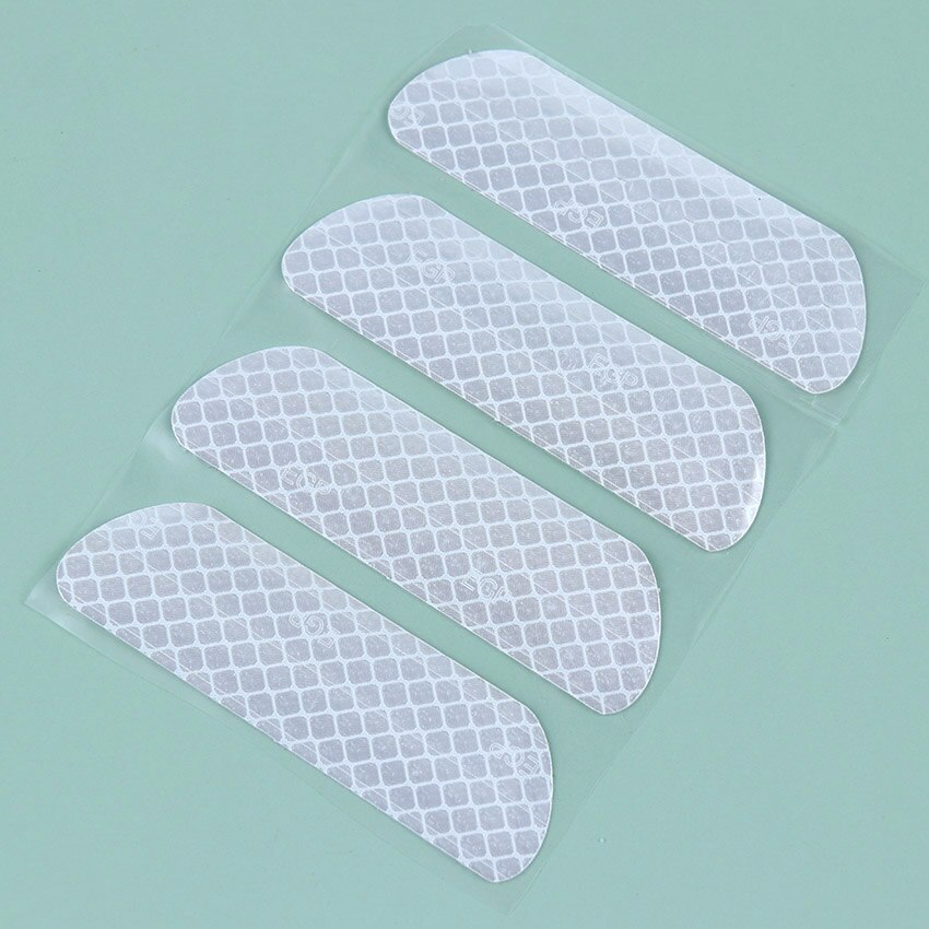 Autocollants réfléchissants de voiture, 4 pièces, étiquette pour porte de voiture, pour sourcils, de sécurité, bande réfléchissante, avertissement: WHITE