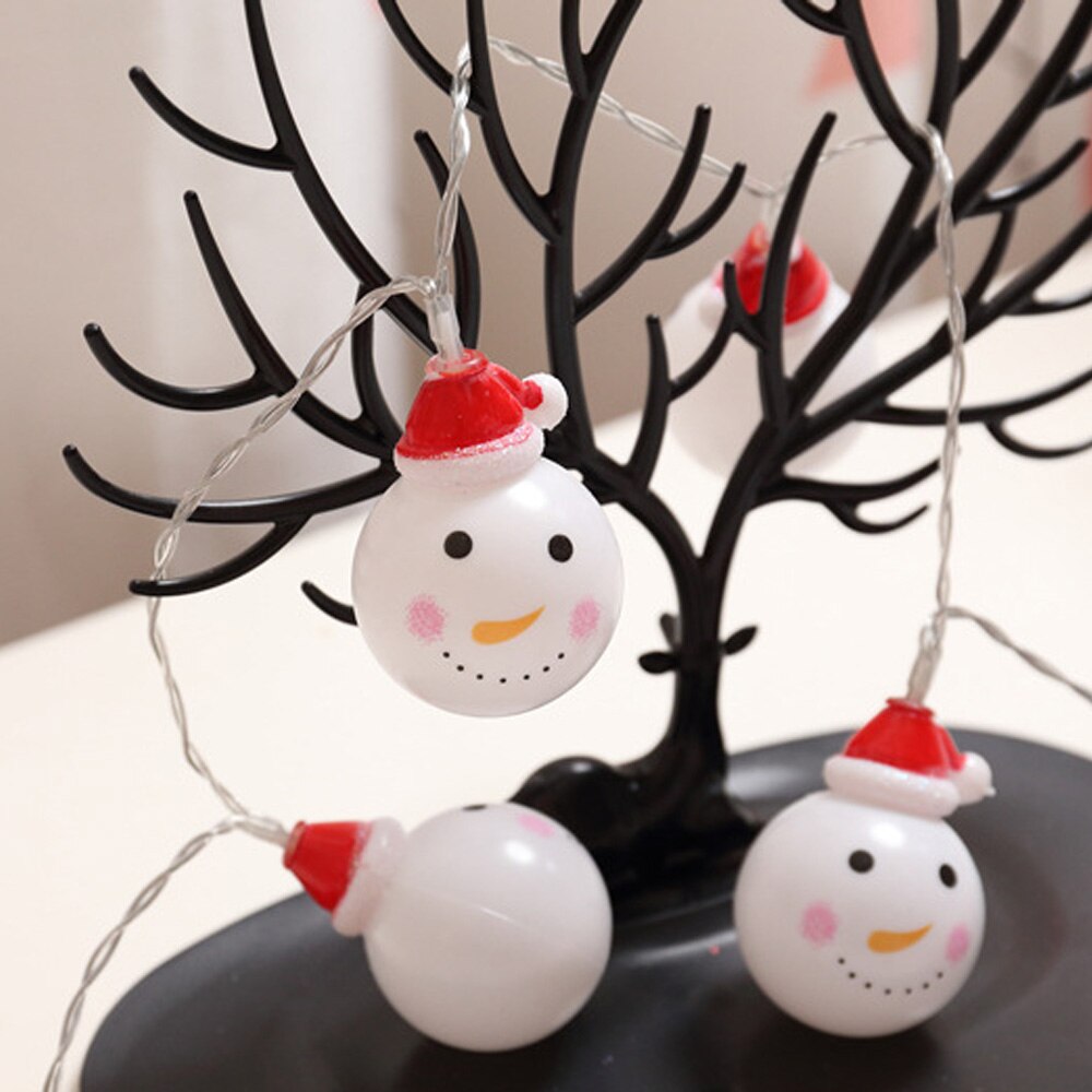 Snögubbar julårs krans 3m 20 led ljusslingor utomhus vattentät belysning för fest deco gatufestong