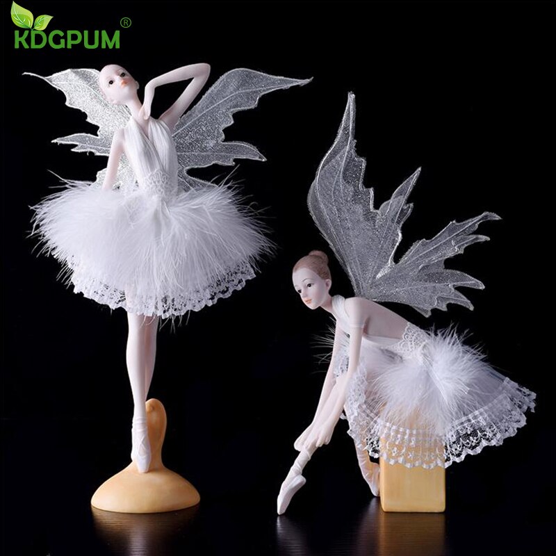 Figura de resina de estilo moderno para decoración del hogar, figura de Ballet, Ángel, chica bailando, para escritorio