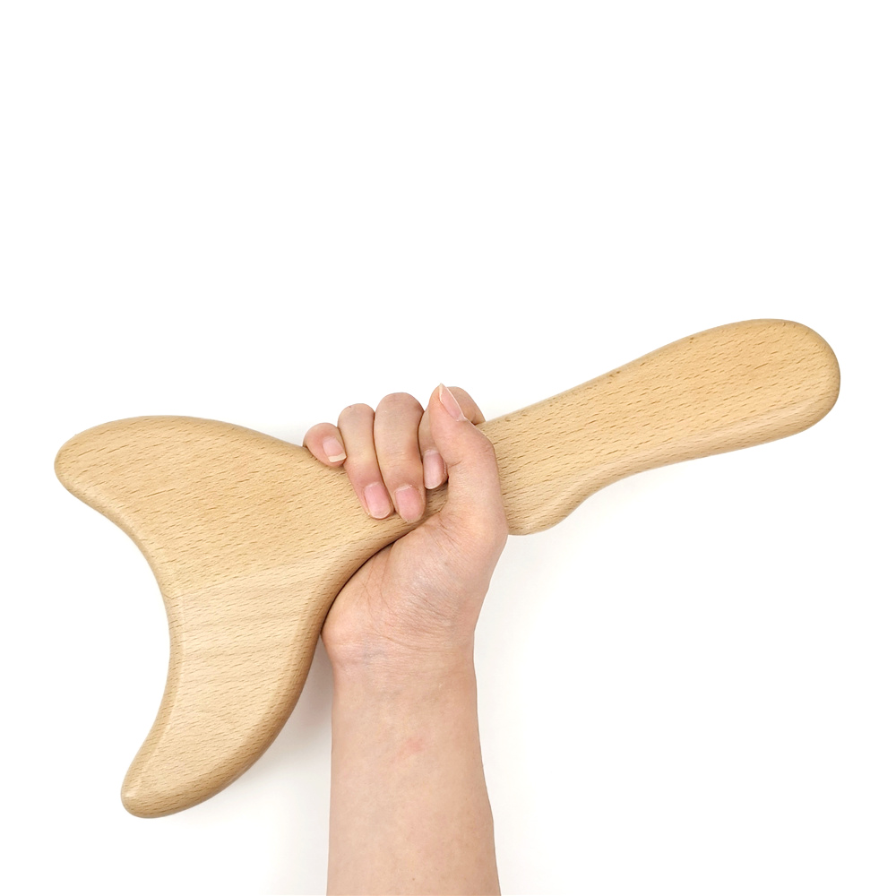 Planche à gratter en bois de hêtre, outil de massage Guasha pour le dos, le cou et le corps, planche de dragage de beauté méridienne satisfaite, planche d'acupuncture,