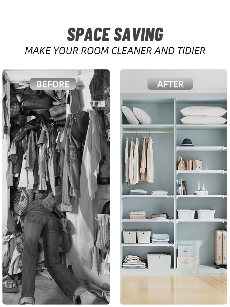 Joybos Opslag Planken Closet Organizer Telescopische Planken Wandmontage Rekken Voor Garderobe Keuken Badkamer Accessoires