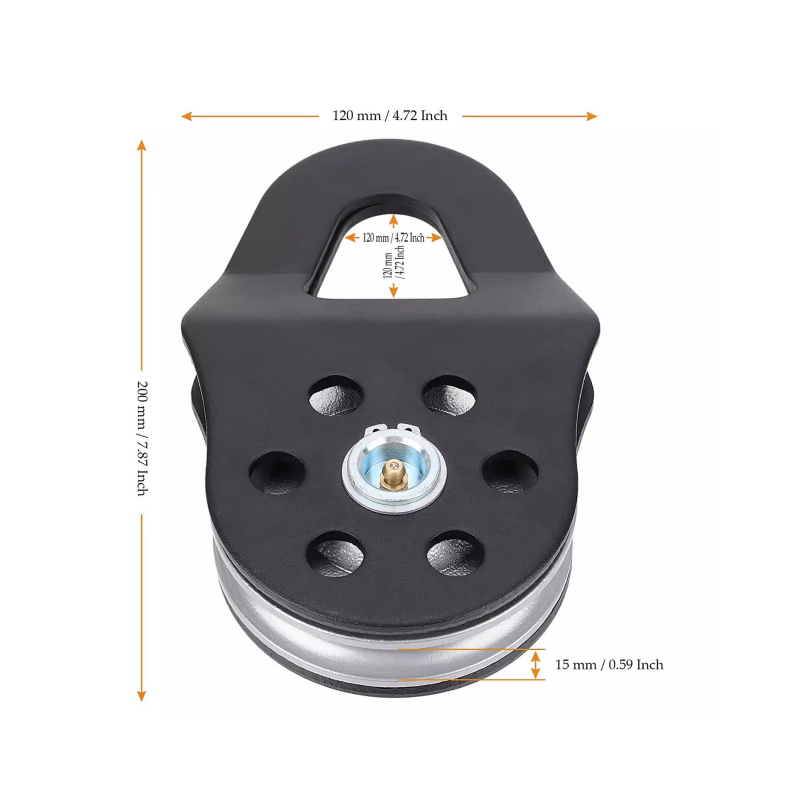 Zware 10Ton Snatch Katrollen Blok voor Synthetische Touw of Staalkabel 10T Breaking Force Lieren Katrol Schijf Betrouwbaar