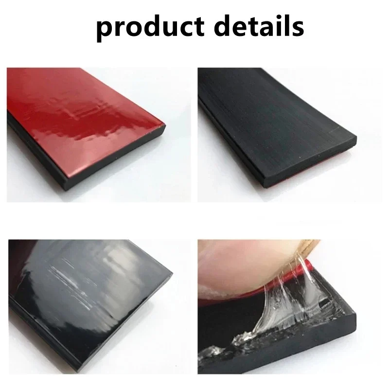 50cm samoprzylepne paski gumowe solidny pasek gumowy DIY odporne na wysokie temperatury meble antypoślizgowa uszczelka antykolizyjna