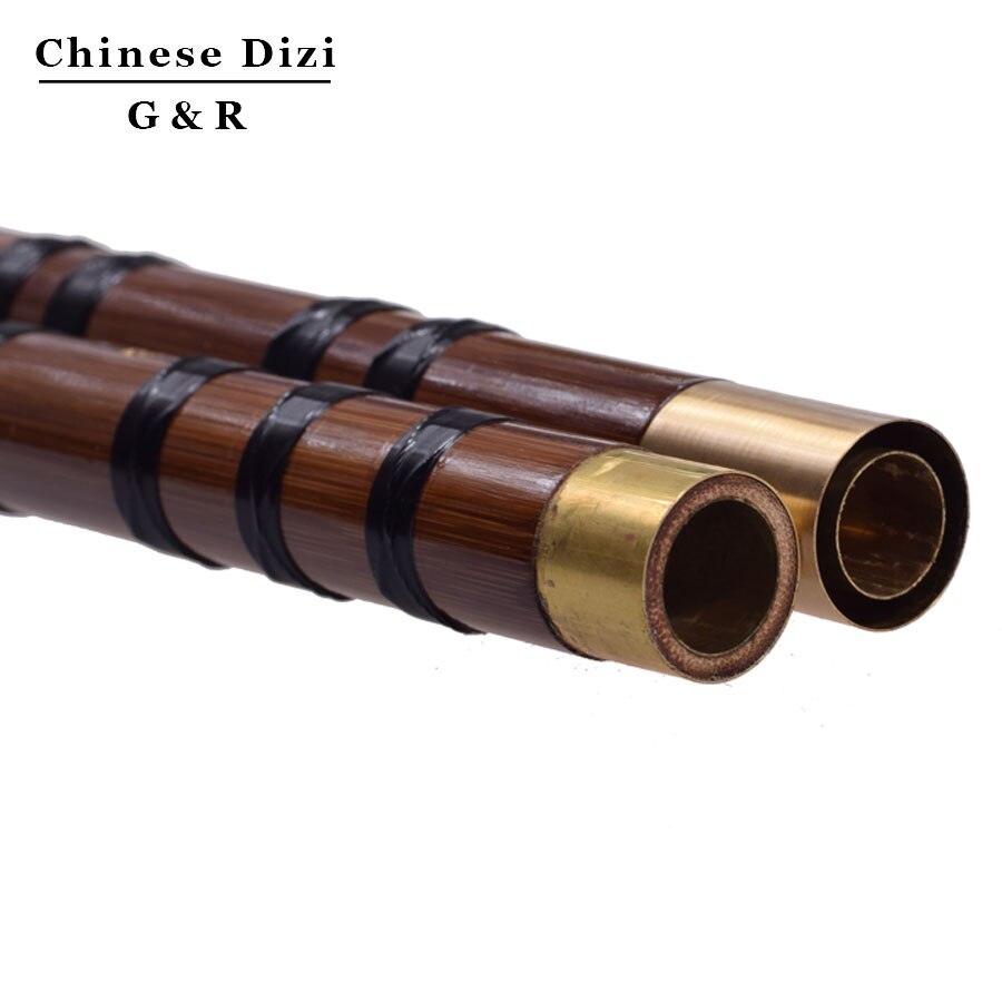 Chinese Tradition Bamboo Flute Dizi Two Sections Transverse Wind Music Instrument For Folk Music Diatonically Tuned Bambu Flauta